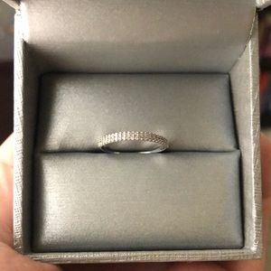 Zales 10k White Gold Diamond Band